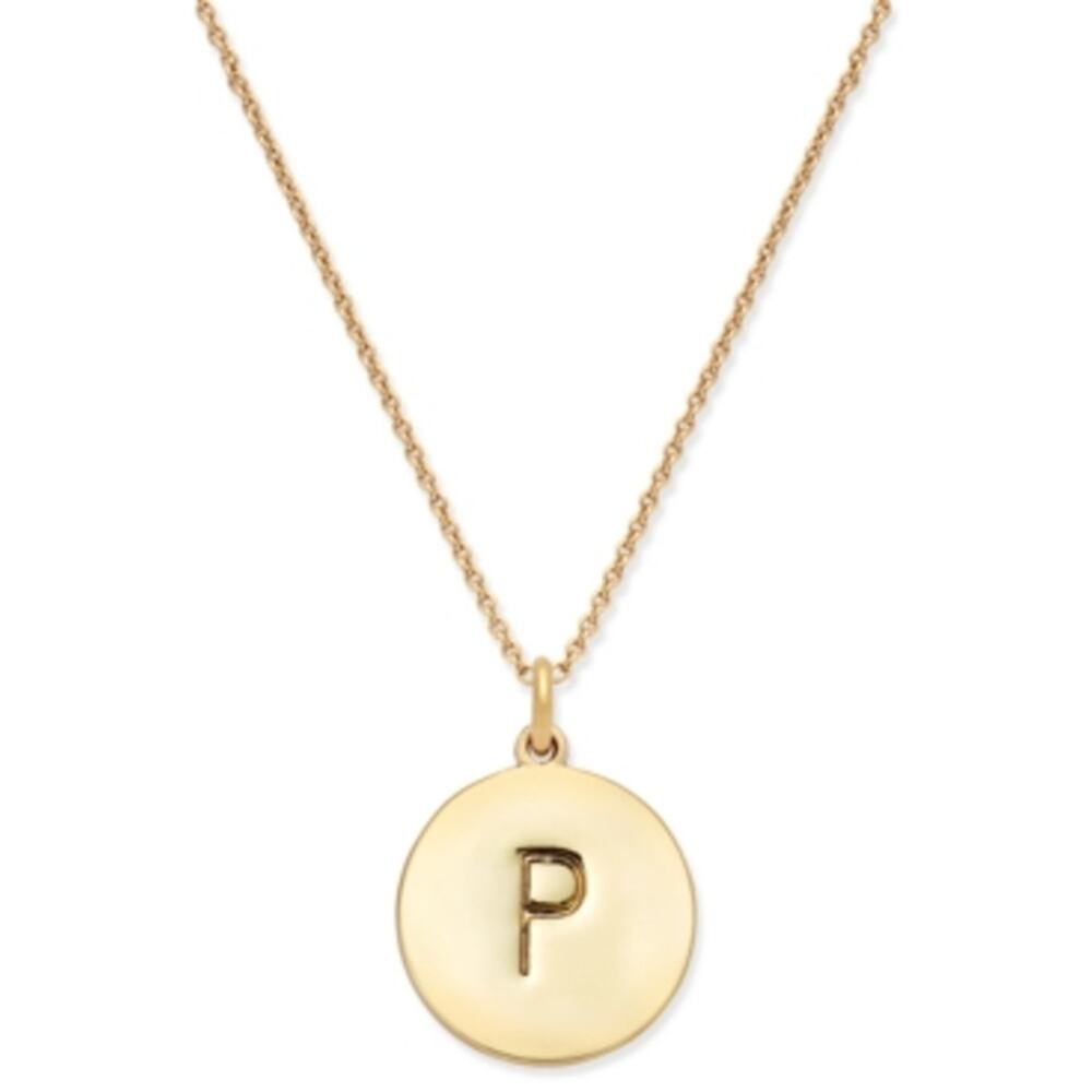 NWT kate spade new york Initial Pendant, P Gold, One Size
